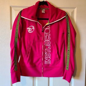 Zumba Wear Hot Pink Full Zip Instructor Jacket High Neck Womens Medium